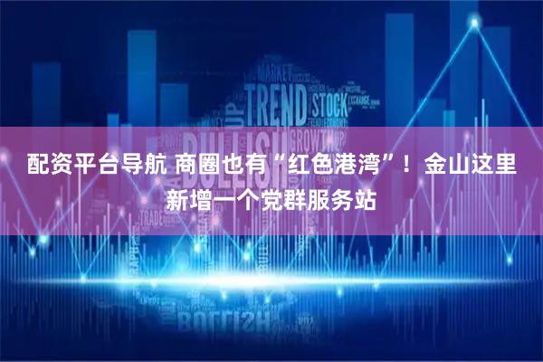 配资平台导航 商圈也有“红色港湾”！金山这里新增一个党群服务站
