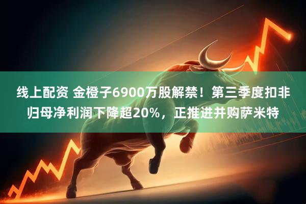 线上配资 金橙子6900万股解禁！第三季度扣非归母净利润下降超20%，正推进并购萨米特